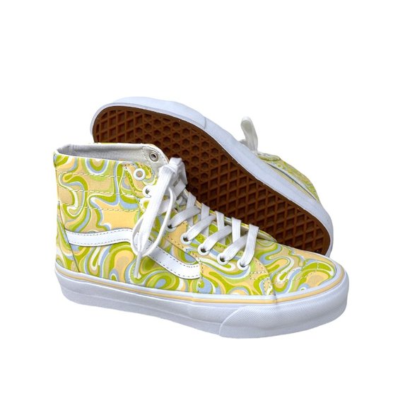 💖MEGA SALE💖VANS SK8-HI Tapered Swirl  Womens Lime Cream Yellow   VN0A4U16JLN - Picture 8 of 9